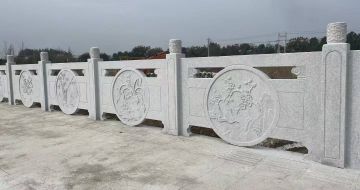 汉中芝麻白河道栏杆 石材栏杆