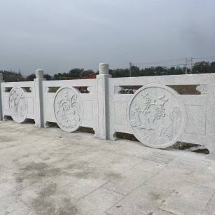 汉中芝麻白河道栏杆 石材栏杆