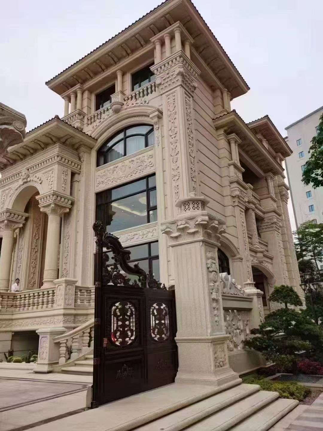汉中黄金麻别墅外墙异形定制