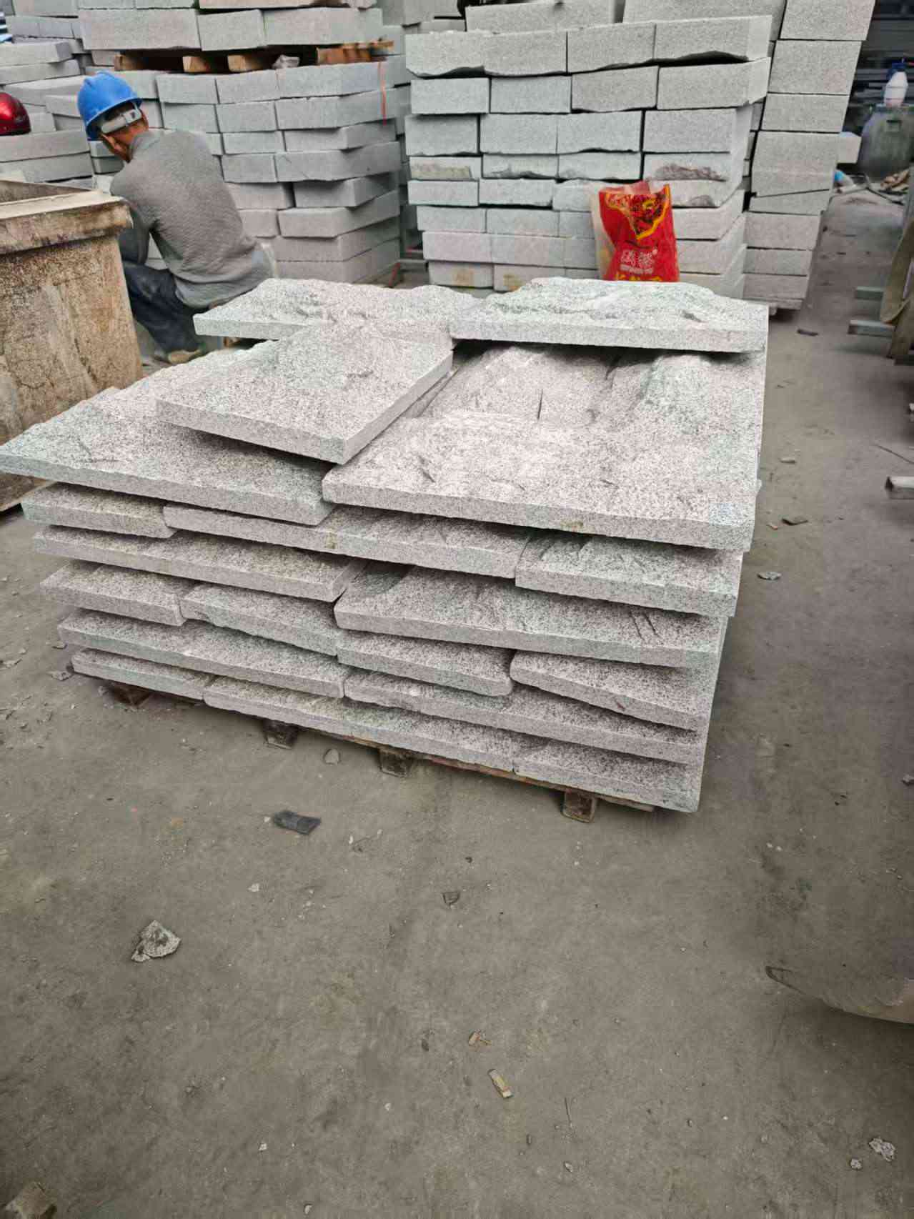 汉中芝麻白蘑菇石，自然面