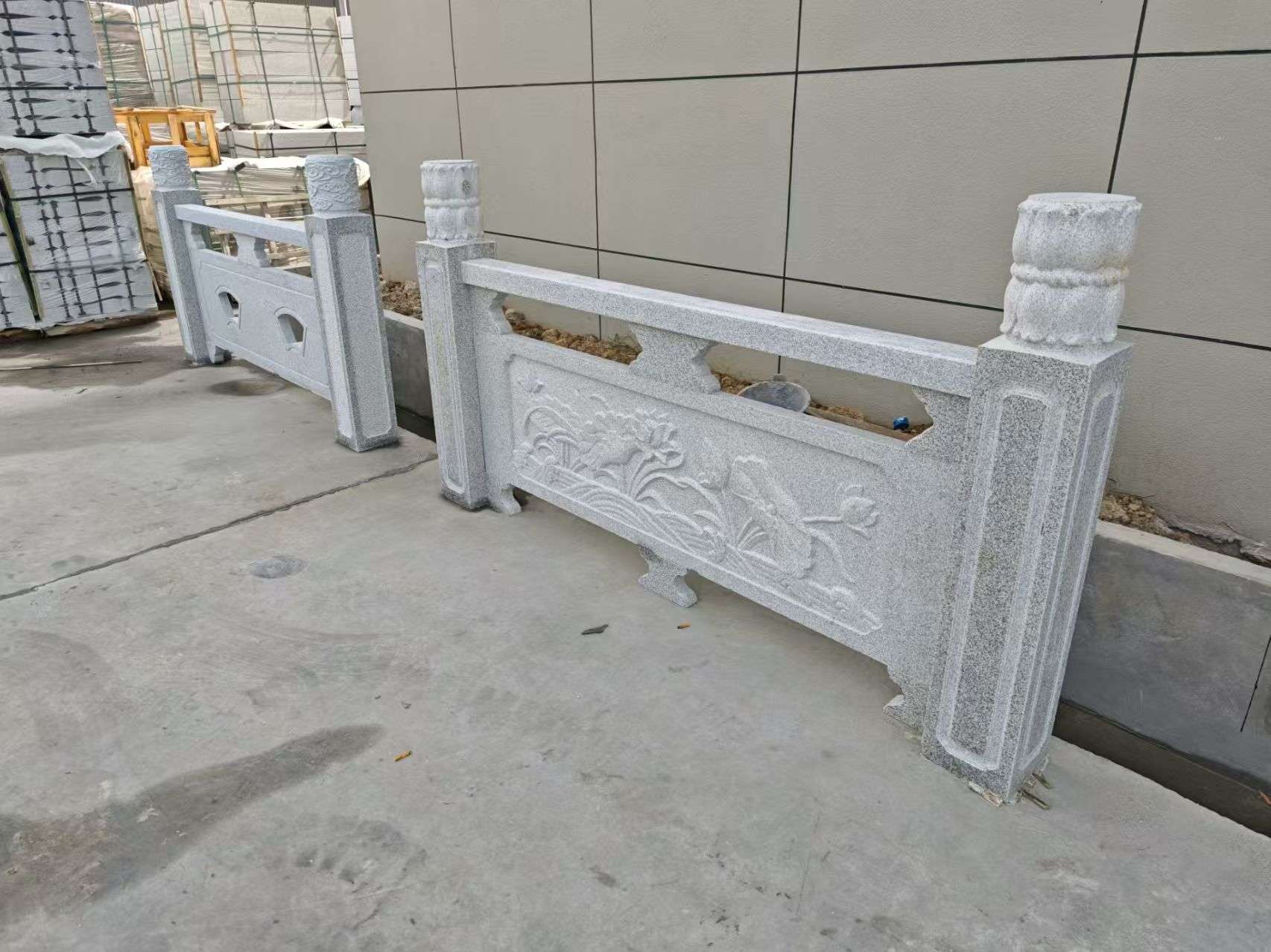 汉中芝麻白河道栏杆 石材栏杆