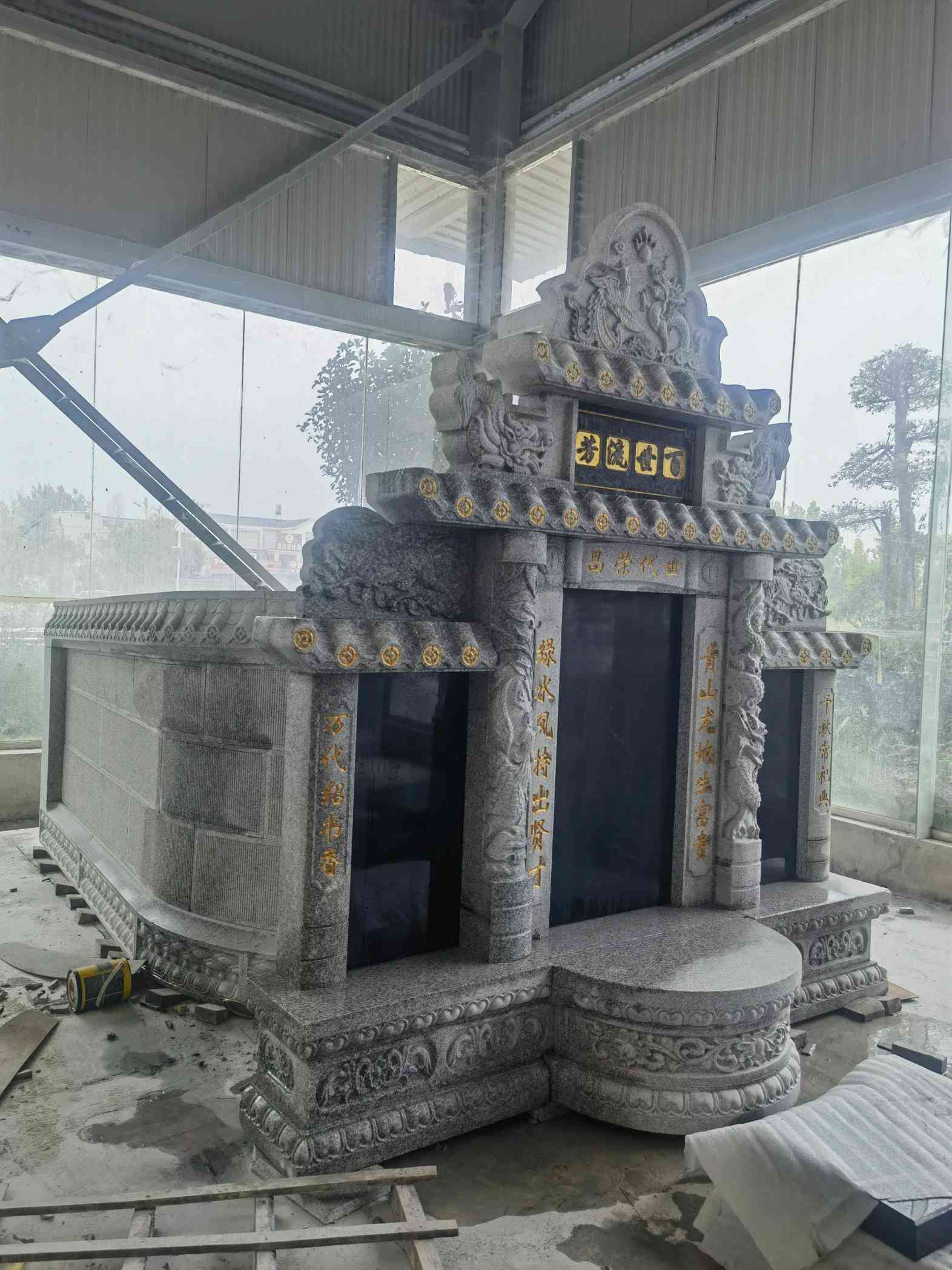 汉中套墓 墓碑 围坟石 异形定制